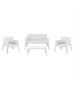 ΣΕΤ LOUNGE 4ΤΜΧ SLEEK HM21275.01 ΛΕΥΚΟ ΠΟΛΥΠΡΟΠΥΛΕΝΙΟ
