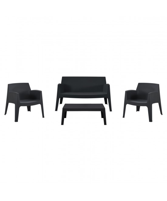 ΣΕΤ LOUNGE 4ΤΜΧ SLEEK HM21275.02 ΜΑΥΡΟ ΠΟΛΥΠΡΟΠΥΛΕΝΙΟ ΣΕΤ LOUNGE 4ΤΜΧ SLEEK HM21275.02 ΜΑΥΡΟ ΠΟΛΥΠΡΟΠΥΛΕΝΙΟ