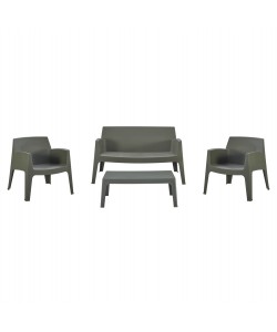 ΣΕΤ LOUNGE 4ΤΜΧ SLEEK HM21275.05 DARK OLIVE GREEN ΠΟΛΥΠΡΟΠΥΛΕΝΙΟ