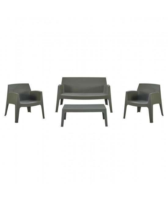 ΣΕΤ LOUNGE 4ΤΜΧ SLEEK HM21275.05 DARK OLIVE GREEN ΠΟΛΥΠΡΟΠΥΛΕΝΙΟ