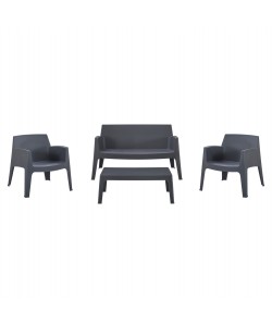 ΣΕΤ LOUNGE 4ΤΜΧ SLEEK HM21275.10 ΓΚΡΙ ΠΟΛΥΠΡΟΠΥΛΕΝΙΟ
