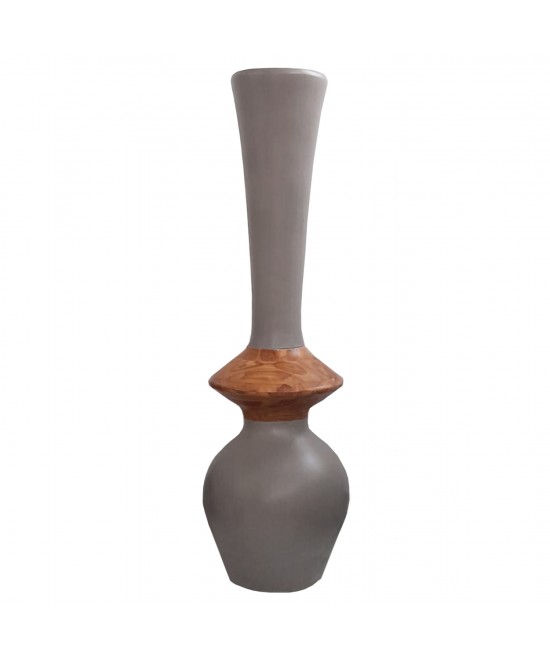 ΔΙΑΚΟΣΜΗΤΙΚΟ ΒΑΖΟ ΔΑΠΕΔΟΥ NEBULA HM4660.05M FIBER CEMENT TAUPE--ΞΥΛΟ ΤΕΑΚ Φ45x148Υεκ