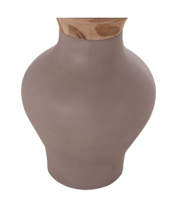 ΔΙΑΚΟΣΜΗΤΙΚΟ ΒΑΖΟ ΔΑΠΕΔΟΥ NEBULA HM4660.05S FIBER CEMENT TAUPE--ΞΥΛΟ ΤΕΑΚ Φ45x115Υεκ