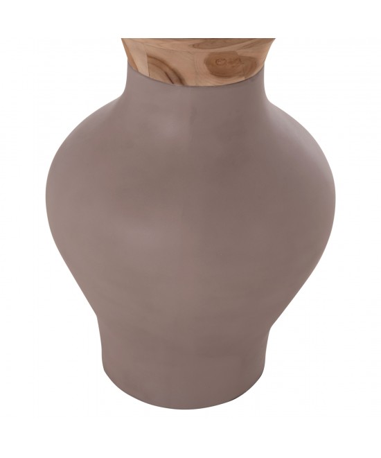 ΔΙΑΚΟΣΜΗΤΙΚΟ ΒΑΖΟ ΔΑΠΕΔΟΥ NEBULA HM4660.05S FIBER CEMENT TAUPE--ΞΥΛΟ ΤΕΑΚ Φ45x115Υεκ