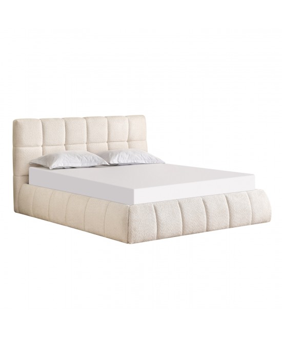 ΚΡΕΒΑΤΙ ΔΙΠΛΟ EDDY HM731.03 ΜΠΕΖ ΜΠΟΥΚΛΕ & ΑΠΟΘΗΚΕΥΤΙΚΟΣ ΧΩΡΟΣ ΓΙΑ  ΣΤΡΩΜΑ 160x200εκ