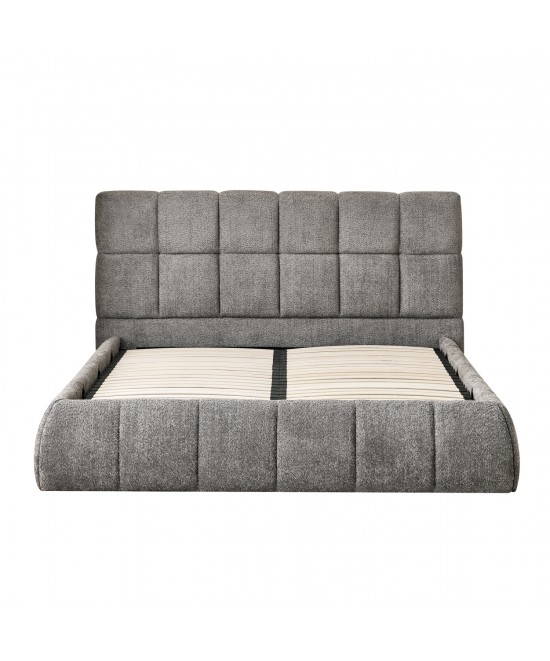 ΚΡΕΒΑΤΙ ΔΙΠΛΟ EDDY HM731.01 ΓΚΡΙ ΜΠΟΥΚΛΕ & ΑΠΟΘΗΚΕΥΤΙΚΟΣ ΧΩΡΟΣ ΓΙΑ ΣΤΡΩΜΑ 160x200εκ