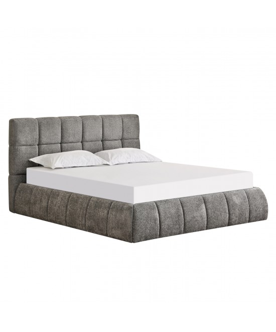 ΚΡΕΒΑΤΙ ΔΙΠΛΟ EDDY HM731.01 ΓΚΡΙ ΜΠΟΥΚΛΕ & ΑΠΟΘΗΚΕΥΤΙΚΟΣ ΧΩΡΟΣ ΓΙΑ ΣΤΡΩΜΑ 160x200εκ
