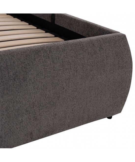 ΚΡΕΒΑΤΙ ΔΙΠΛΟ SANDRA HM732.01 ΓΚΡΙ ΥΦΑΣΜΑ & ΑΠΟΘΗΚΕΥΤΙΚΟΣ ΧΩΡΟΣ ΓΙΑ ΣΤΡΩΜΑ 160x200εκ