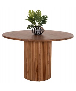 ΤΡΑΠΕΖΙ ΤΡΑΠΕΖΑΡΙΑΣ ΣΤΡΟΓΓΥΛΟ RODER HM9896 ΞΥΛΟ ΤΕΑΚ- 3εκ. πάχος επιφ.- Φ130x79,5Υεκ