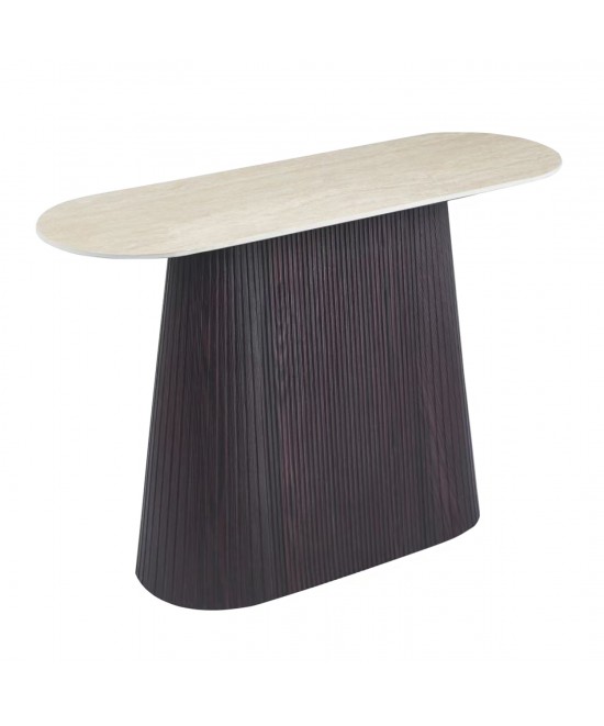 ΚΟΝΣΟΛΑ CATER HM18323 ΚΕΡΑΜΙΚΟ TOP ΟΨΗ ΤΡΑΒΕΡΤΙΝΑΣ-MDF ΒΑΣΗ 120x40x77Υεκ.