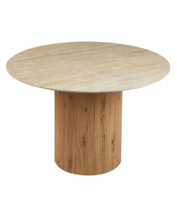 ΤΡΑΠΕΖΙ ΤΡΑΠΕZΑΡΙΑΣ TWIL HM18324 ΚΕΡΑΜΙΚΟ TOP ΟΨΗ ΤΡΑΒΕΡΤΙΝΑΣ-MDF ΒΑΣΗ Φ120x76Υεκ