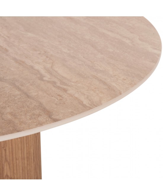 ΤΡΑΠΕΖΙ ΤΡΑΠΕZΑΡΙΑΣ TWIL HM18324 ΚΕΡΑΜΙΚΟ TOP ΟΨΗ ΤΡΑΒΕΡΤΙΝΑΣ-MDF ΒΑΣΗ Φ120x76Υεκ