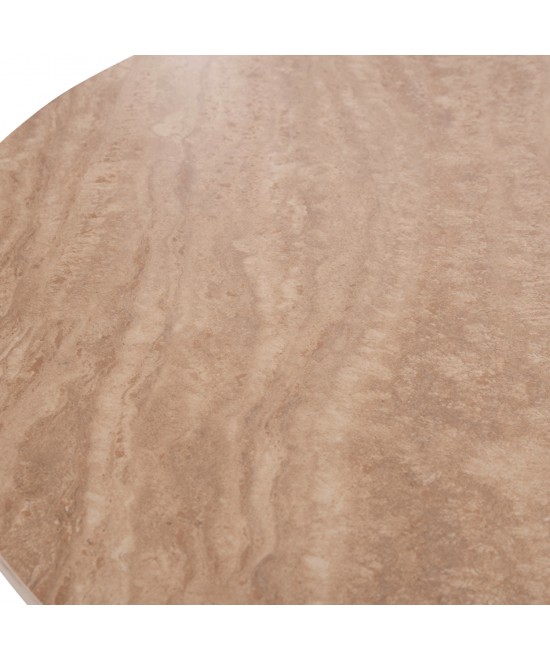 ΤΡΑΠΕΖΙ ΤΡΑΠΕZΑΡΙΑΣ TWIL HM18324 ΚΕΡΑΜΙΚΟ TOP ΟΨΗ ΤΡΑΒΕΡΤΙΝΑΣ-MDF ΒΑΣΗ Φ120x76Υεκ