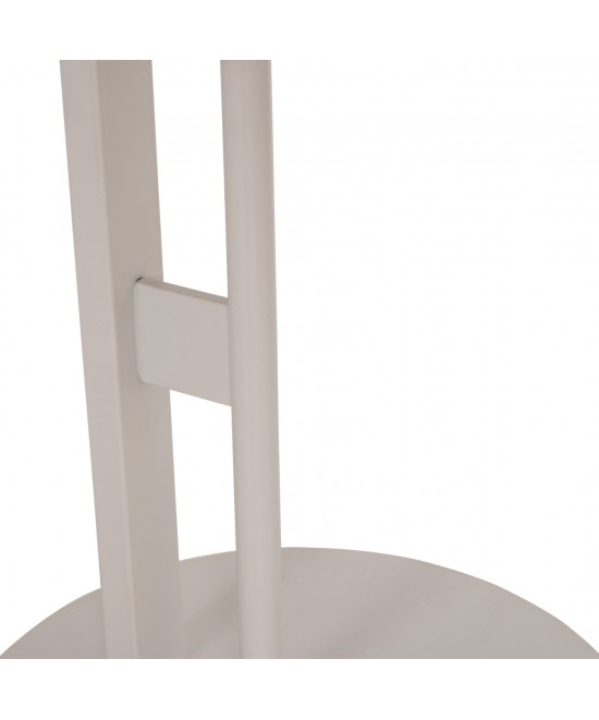 ΒΟΗΘΗΤΙΚΟ ΤΡΑΠΕΖΙ ΟΒΑΛ ALPER HM18328 MDF SONAMA--ΜΕΤΑΛΛΟ ΛΕΥΚΟ 50x50x51Υεκ.