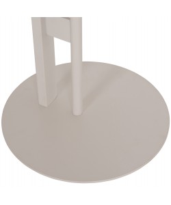 ΒΟΗΘΗΤΙΚΟ ΤΡΑΠΕΖΙ ΟΒΑΛ ALPER HM18328 MDF SONAMA--ΜΕΤΑΛΛΟ ΛΕΥΚΟ 50x50x51Υεκ.