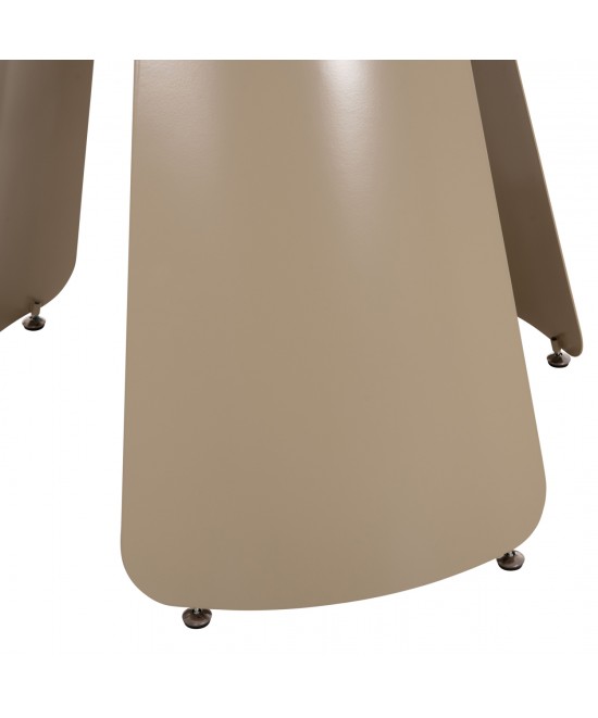 ΤΡΑΠΕΖΙ ΤΡΑΠΕΖΑΡΙΑΣ ΣΤΡΟΓΓΥΛΟ SEDAR HM18326 ΚΕΡΑΜΙΚΟ TOP--ΚΡΕΜ ΜΕΤΑΛ.ΠΟΔΙΑ Φ120x78Υ