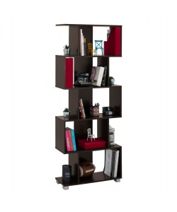 ΒΙΒΛΙΟΘΗΚΗ ΜΕΛΑΜΙΝΗΣ EZIR HM2385.01 ΒΕΓΓΕ 70x25x177Υ εκ.