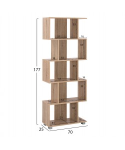 ΒΙΒΛΙΟΘΗΚΗ ΜΕΛΑΜΙΝΗΣ EZIR HM2385.02 SONAMA 70x25x177Υ εκ.