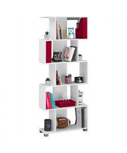 ΒΙΒΛΙΟΘΗΚΗ ΜΕΛΑΜΙΝΗΣ HM2385.04 ΛΕΥΚΗ 70x25x177 εκ.