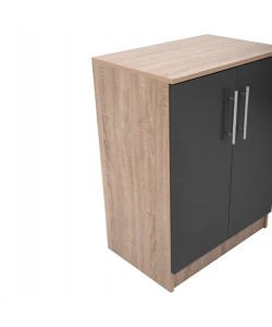 ΠΑΠΟΥΤΣΟΘΗΚΗ ΝΤΟΥΛΑΠΙ ΞΥΛΙΝΗ EMERIE HM2206.04 SONAMA-ΓΚΡΙ 60X40,5X80 εκ.