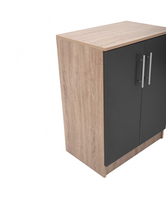 ΠΑΠΟΥΤΣΟΘΗΚΗ ΝΤΟΥΛΑΠΙ ΞΥΛΙΝΗ EMERIE HM2206.04 SONAMA-ΓΚΡΙ 60X40,5X80 εκ.