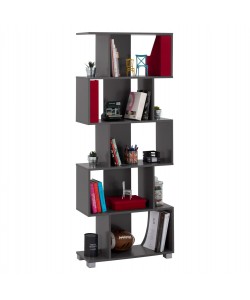 ΒΙΒΛΙΟΘΗΚΗ ΜΕΛΑΜΙΝΗΣ HM2385.10 ΓΚΡΙ 70x25x177Υ εκ.