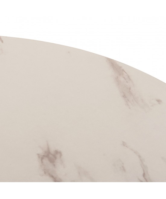 ΤΡΑΠΕΖΙ ΤΡΑΠΕΖΑΡΙΑΣ ROLLO HM9421.11 ΣΤΡΟΓΓΥΛΟ WHITE MARBLE Φ90x74Υεκ.