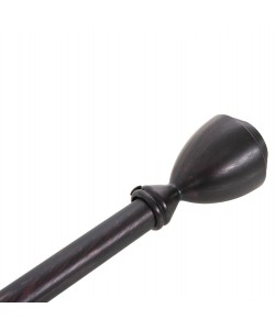 ΚΟΥΡΤΙΝΟΞΥΛΟ 110-210cm HM11280.03 ΜΕΤΑΛΛΙΚΟ ΠΤΥΣ/ΝΟ ΜΑΥΡΟ ΚΟΚΚΙΝΟ ΚΩΝΟΣ Ε-0316