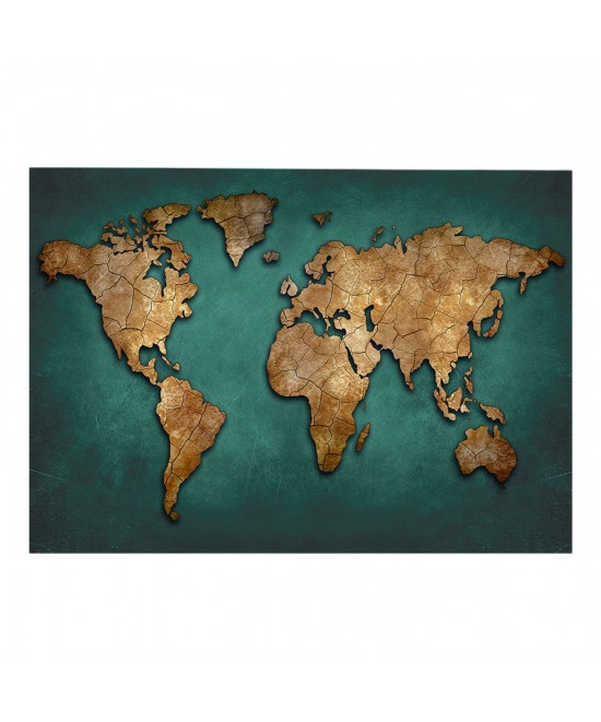 ΠΙΝΑΚΑΣ ΚΑΜΒΑΣ WORLD MAP HM7197.01 100X3X70 εκ.