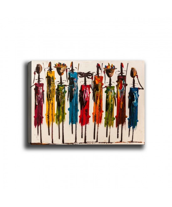 ΠΙΝΑΚΑΣ ΚΑΜΒΑΣ COLORFUL AFRICAN ART HM7197.02 100X3X70 εκ.