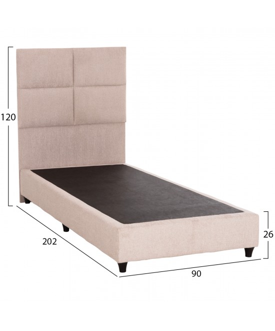 ΚΡΕΒΑΤΙ ΜΟΝΟ MILO HM652.32 ΜΠΕΖ TEDDY ΥΦΑΣΜΑ ΓΙΑ ΣΤΡΩΜΑ 90x200εκ ΚΡΕΒΑΤΙ ΜΟΝΟ MILO HM652.32 ΜΠΕΖ TEDDY ΥΦΑΣΜΑ ΓΙΑ ΣΤΡΩΜΑ 90x200εκ