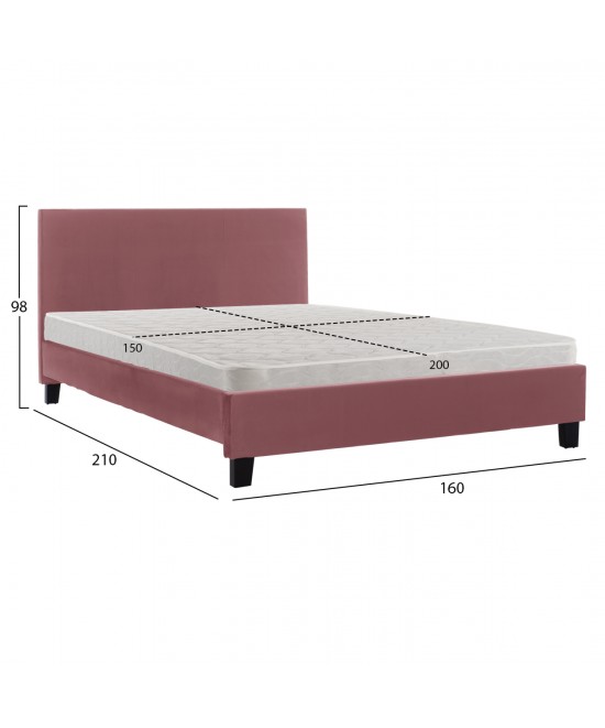 ΚΡΕΒΑΤΙ ΜΕ ΣΤΡΩΜΑ BECCA HM21283.05 ΣΑΠΙΟ ΜΗΛΟ ΒΕΛΟΥΔΟ--ΓΙΑ 150x200εκ ΚΡΕΒΑΤΙ ΜΕ ΣΤΡΩΜΑ BECCA HM21283.05 ΣΑΠΙΟ ΜΗΛΟ ΒΕΛΟΥΔΟ--ΓΙΑ 150x200εκ