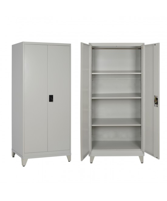 ΝΤΟΥΛΑΠΑ 2ΦΥΛΛΗ ΜΕΤΑΛΛΙΚΗ HRONDA HM21287.01 3 ΡΑΦΙΑ-ΚΛΕΙΔΑΡΙΑ & ΠΟΔΙΑ 70x40x180Υεκ.