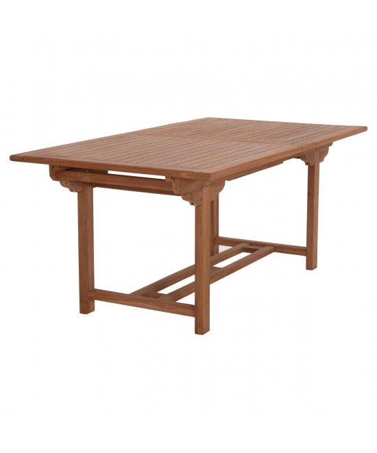 TΡΑΠΕΖΙ ΤΡΑΠΕΖΑΡΙΑΣ ΑΝΟΙΓΟΜΕΝΟ CRANDER HM6376 ΞΥΛΟ TEAK ΣΕ ΦΥΣΙΚΟ 180-240x100x76Υεκ