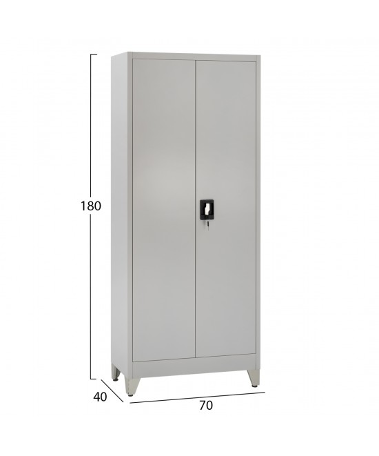 ΝΤΟΥΛΑΠΑ 2ΦΥΛΛΗ ΜΕΤΑΛΛΙΚΗ HRONDA HM21293.01 ΧΩΡΙΣΜΑ-ΚΛΕΙΔΑΡΙΑ & ΠΟΔΙΑ 70x40x180Υεκ.