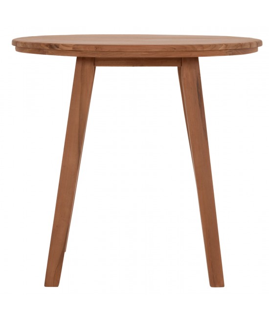 TΡΑΠΕΖΙ ΤΡΑΠΕΖΑΡΙΑΣ ΣΤΡΟΓΓΥΛΟ DANTE HM6379 ΞΥΛΟ TEAK Φ80x75Υεκ.