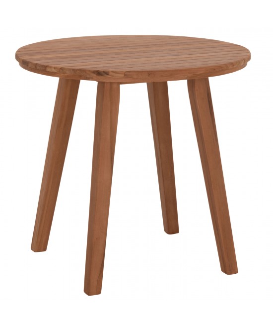 TΡΑΠΕΖΙ ΤΡΑΠΕΖΑΡΙΑΣ ΣΤΡΟΓΓΥΛΟ DANTE HM6379 ΞΥΛΟ TEAK Φ80x75Υεκ.