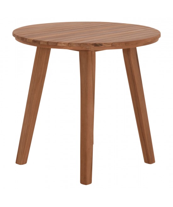 TΡΑΠΕΖΙ ΤΡΑΠΕΖΑΡΙΑΣ ΣΤΡΟΓΓΥΛΟ DANTE HM6379 ΞΥΛΟ TEAK Φ80x75Υεκ.