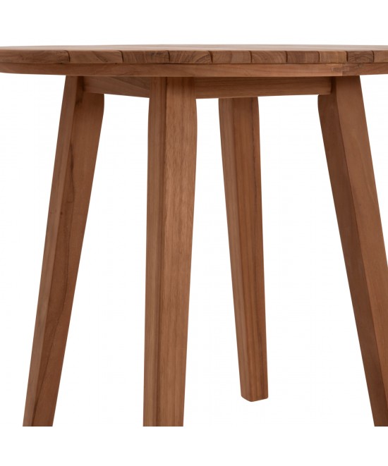 TΡΑΠΕΖΙ ΤΡΑΠΕΖΑΡΙΑΣ ΣΤΡΟΓΓΥΛΟ DANTE HM6379 ΞΥΛΟ TEAK Φ80x75Υεκ.