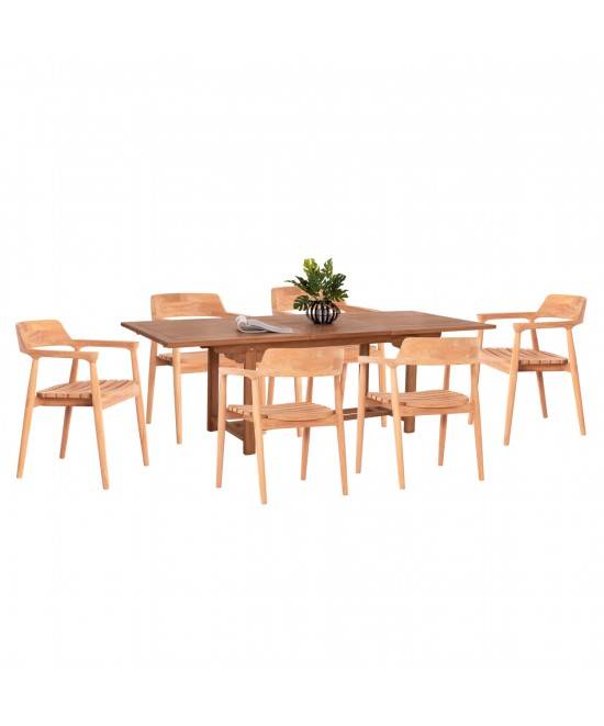 ΣΕΤ ΤΡΑΠΕΖΑΡΙΑΣ FREM HM21291 ΤΡΑΠΕΖΙ & 6 ΠΟΛΥΘΡΟΝΕΣ---ΤΕΑΚ ΞΥΛΟ ΣΕΤ ΤΡΑΠΕΖΑΡΙΑΣ FREM HM21291 ΤΡΑΠΕΖΙ & 6 ΠΟΛΥΘΡΟΝΕΣ---ΤΕΑΚ ΞΥΛΟ