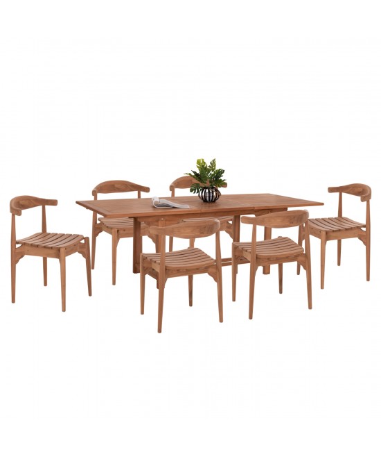 ΣΕΤ ΤΡΑΠΕΖΑΡΙΑΣ DONNY HM21292 ΤΡΑΠΕΖΙ ΕΠΕΚΤΕΙΝΟΜΕΝΟ & 6 ΠΟΛΥΘΡΟΝΕΣ--ΤΕΑΚ ΣΕΤ ΤΡΑΠΕΖΑΡΙΑΣ DONNY HM21292 ΤΡΑΠΕΖΙ ΕΠΕΚΤΕΙΝΟΜΕΝΟ & 6 ΠΟΛΥΘΡΟΝΕΣ--ΤΕΑΚ