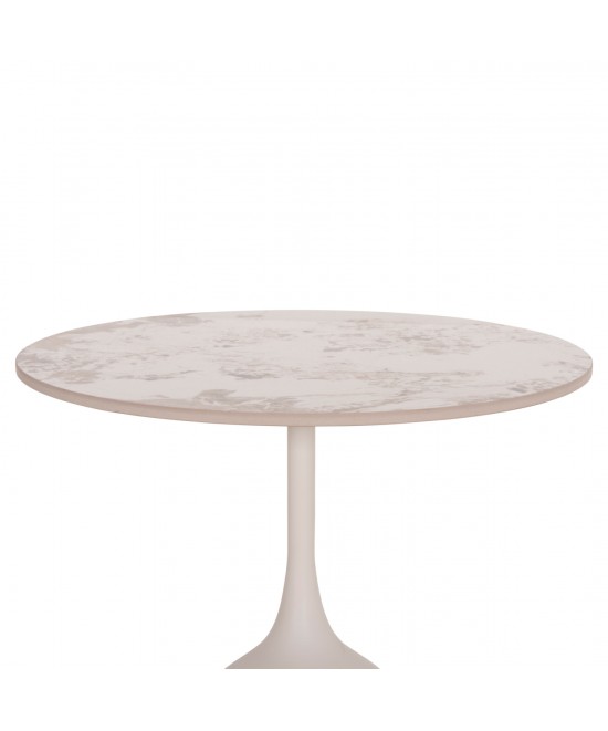 ΤΡΑΠΕΖΙ ΣΑΛΟΝΙΟΥ LONGSTEM HM18317.01 ΒΑΣΗ ΛΕΥΚΗ--SINTERED STONE CALACATA GOLD Φ50