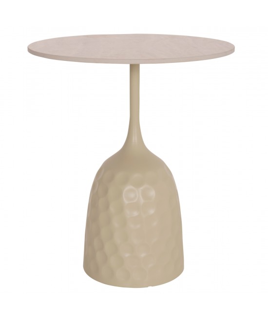 ΤΡΑΠΕΖΙ ΣΑΛΟΝΙΟΥ LONGSTEM HM18317.04 ΒΑΣΗ ΣΑΜΠΑΝΙ--ΚΕΡΑΜΙΚΟ TOP TRAVERTINE STONE Φ50