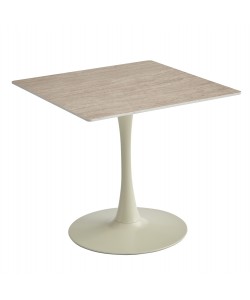 ΤΡΑΠΕΖΙ ΤΡΑΠΕΖΑΡΙΑΣ TETRAN HM18315.04 ΒΑΣΗ ΣΑΜΠΑΝΙ--SINTERED STONE ΧΡΩΜΑ ΤΡΑΒΕΡΤΙΝΑ 80x80x73Υεκ