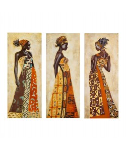 ΠΙΝΑΚΑΣ ΤΡΙΠΤΥΧΟ MDF AFRICAN STYLE WOMEN HM7204.03 60X0,3X50 εκ.