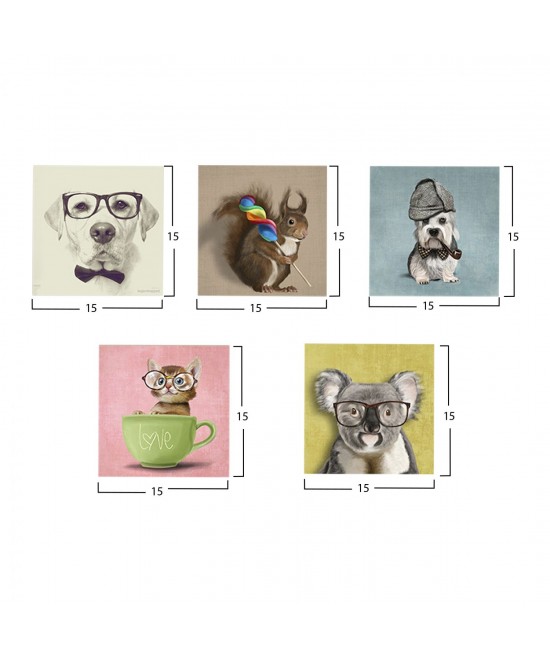 ΠΙΝΑΚΑΣ ΠΕΝΤΑΠΤΥΧΟ MDF CLEVER PETS HM7205.01 75X0,3X15 εκ.