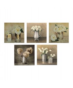 ΠΙΝΑΚΑΣ ΠΕΝΤΑΠΤΥΧΟ MDF ROMANTIC FLOWERS HM7205.02 75X0,3X15 εκ.
