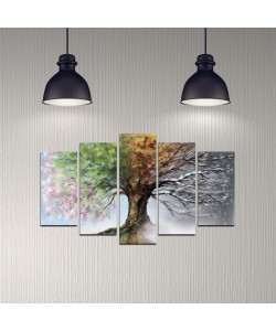 ΠΕΝΤΑΠΤΥΧΟΣ ΠΙΝΑΚΑΣ MDF FOUR SEASONS HM7206.05 100X60x0,3 εκ.