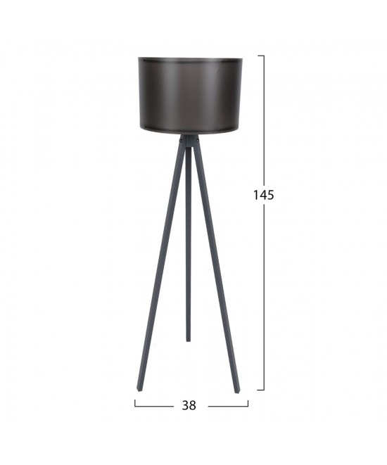 ΦΩΤΙΣΤΙΚΟ ΔΑΠΕΔΟΥ CAGNEY ΞΥΛΙΝΟ ΓΚΡΙ ΜΕ ΜΑΥΡΟ ΚΑΠΕΛΟ HM7272.10 Φ38x145 εκ.