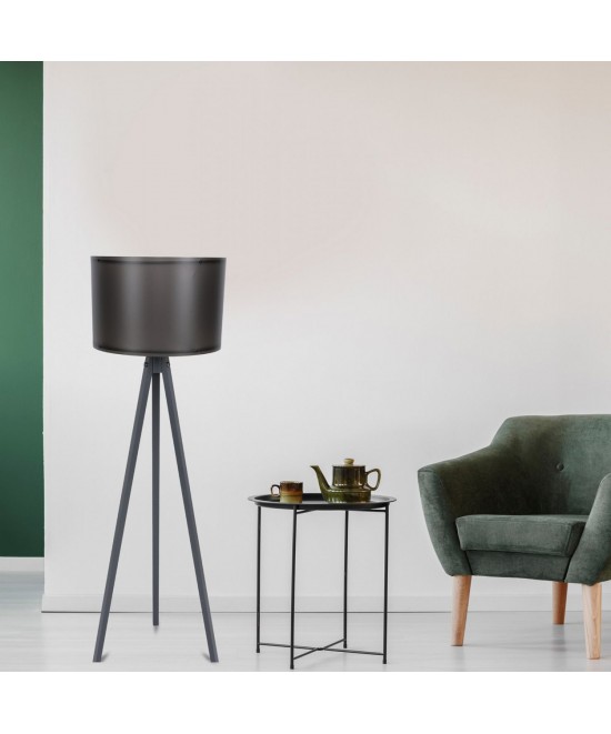 ΦΩΤΙΣΤΙΚΟ ΔΑΠΕΔΟΥ CAGNEY ΞΥΛΙΝΟ ΓΚΡΙ ΜΕ ΜΑΥΡΟ ΚΑΠΕΛΟ HM7272.10 Φ38x145 εκ.